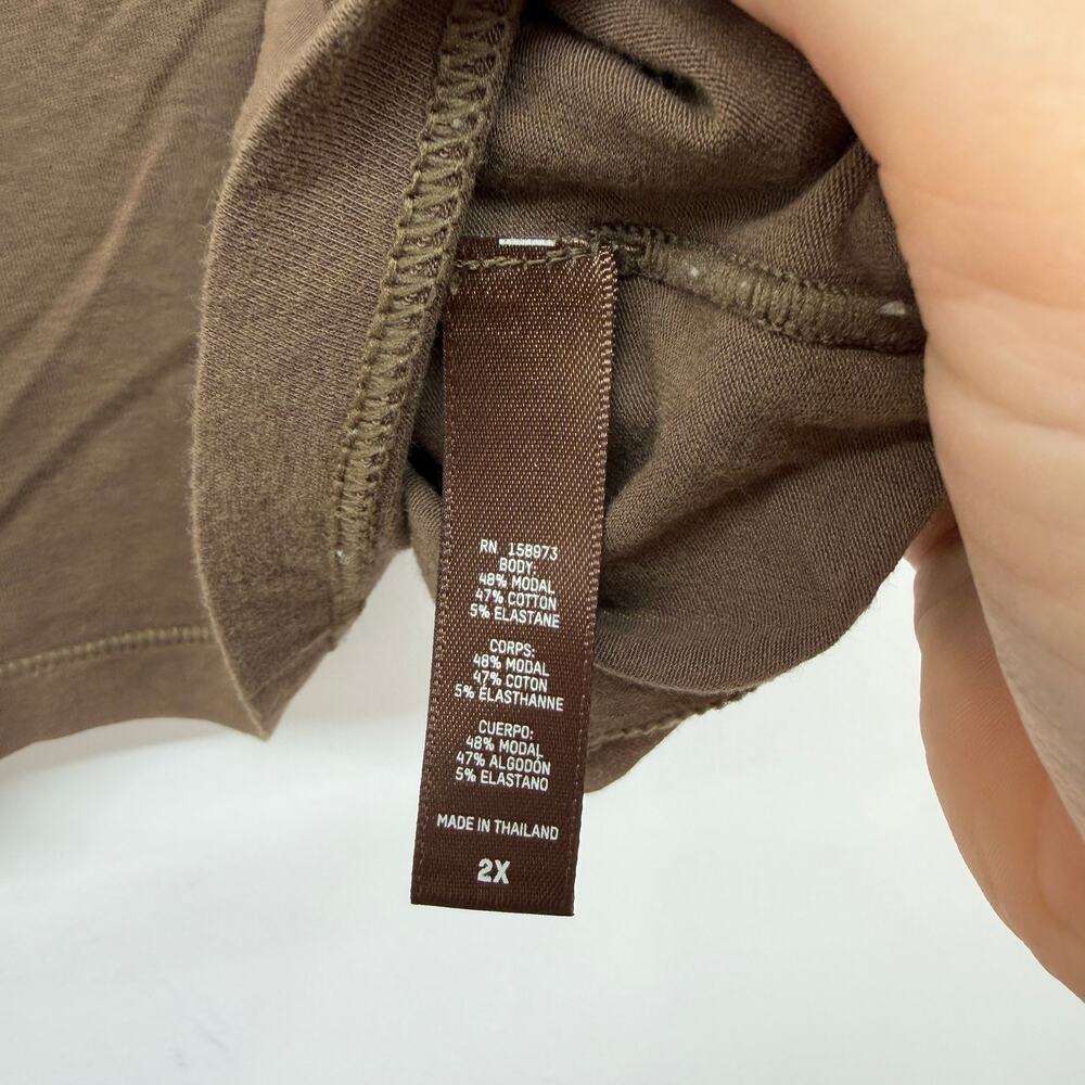 SKIMS Brown Two Piece Matching Boyfriend Boxer Set XL / 2X Comfy Loungewear - Picture 5 of 9